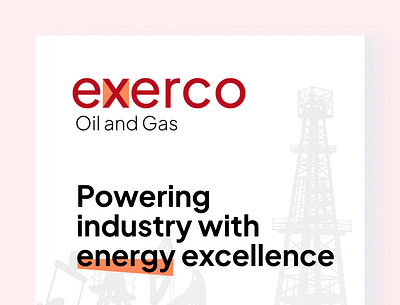 Exerco Oil and Gas Company color gas company illustration logo oil and gas oil company typography vector