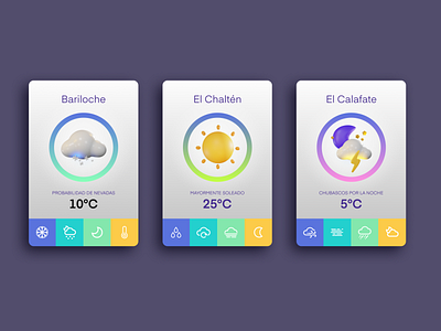 Daily UI - Weather app bariloche design interaction interface patagonia ui ui design visual design weather