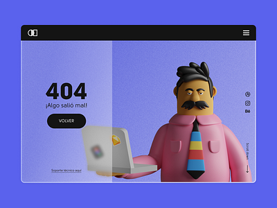 Daily UI - 404 page 404 404page collectiveui dailyui error figma figmadesign interaction laura talauer ui ui design visual design web