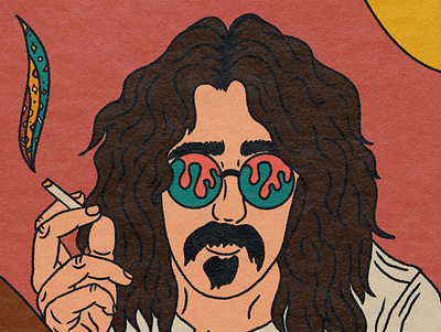 Zappa 70s album art design frankazappa illustration illustrator procreate psychedelic retro tattoo