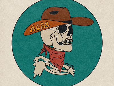 ACAB Cowboy acab design digital art illustration logo procreate psychedelic retro skull art tattoo