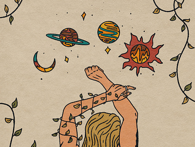 Winter Solstice album art album cover design goddess illustration procreate psychedelic solstice tattoo