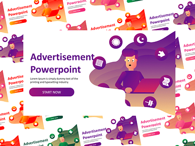 Advertisement Powerpoint Template android app application apps branding design graphic design illustration logo ui