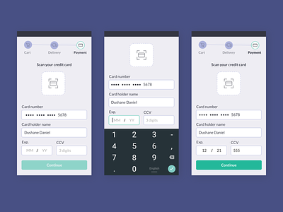 Daily UI #002 • Credit card checkout android checkout credit card mobile ui payment form ui