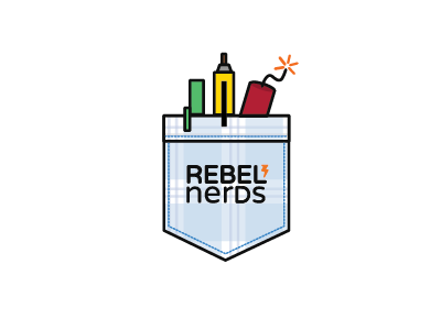 Rebel Nerds v01 dynamite logo nerd pen pocket rebel