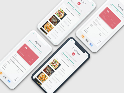 Checkout screens for a food delivery app