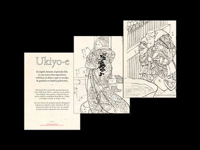 Ukiyo-e design designer editorial design editorial layout editorial print editorial type graphicdesign postcard design postcard project typography typography design