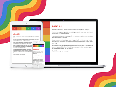 Rainbow (Page 37) blog blogging canva dailyui design lgbt pride pride month rainbow tumblr tumblr page uiux webdesign