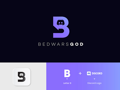 Lettermark Logo B for the Discord Server b lettermark discord logo lettering logodesign