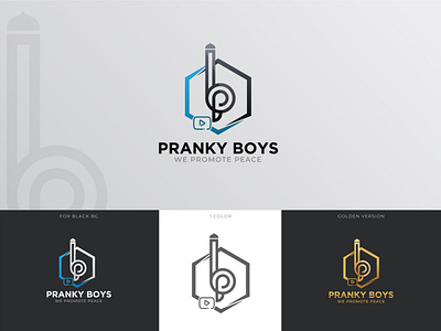 Logo for Pranky Boys word PB