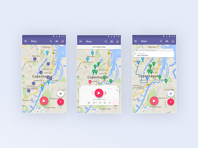 xtory App cluster directions maps play social story