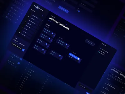 Tournament Bracket Web App bracket dark ui edgy gaming participants rounds tournament ui user experience userinterface ux webapp