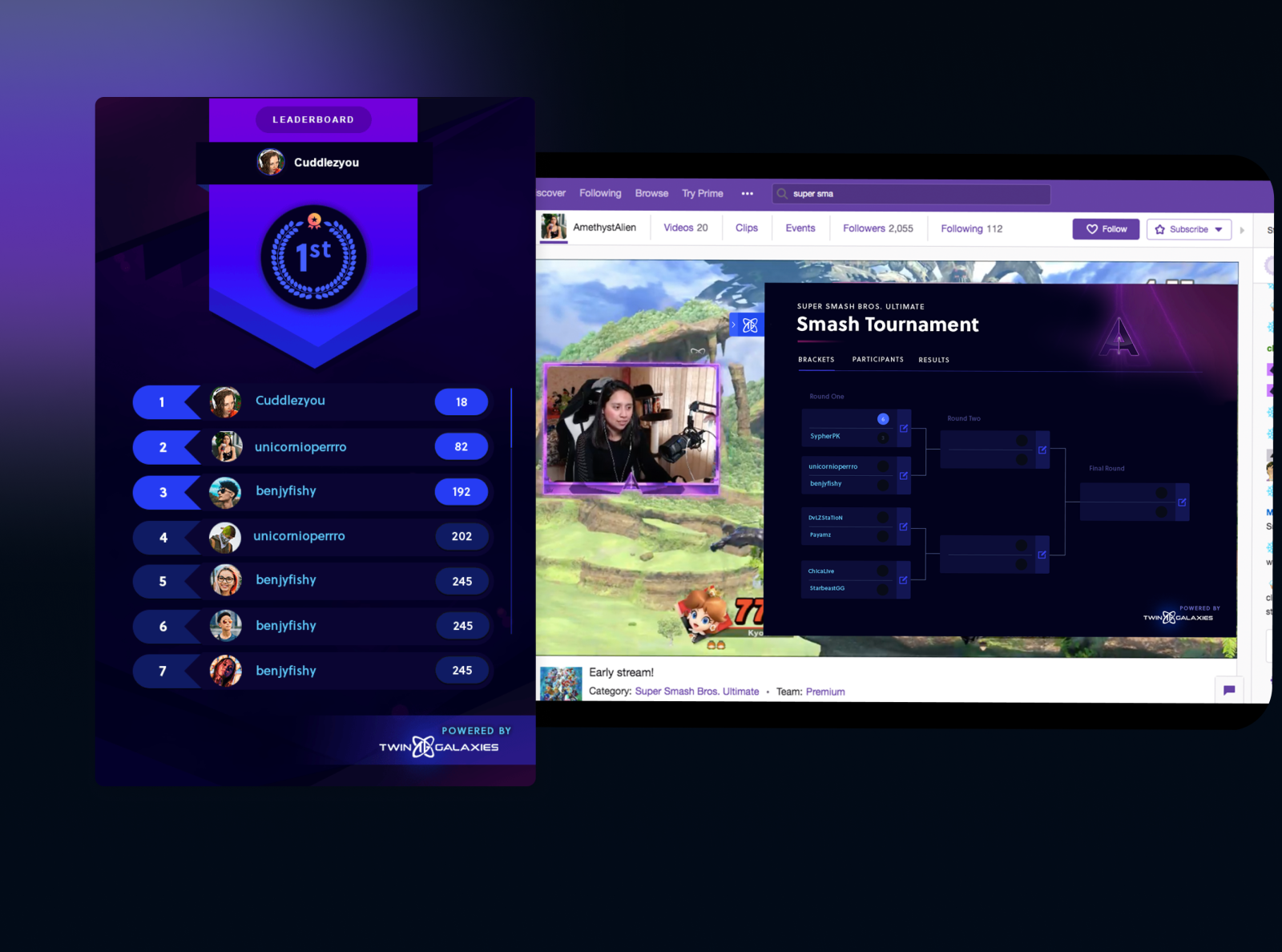 Twitch Tournament Bracket Extension & Overlay by Sara Gonzalez for ...