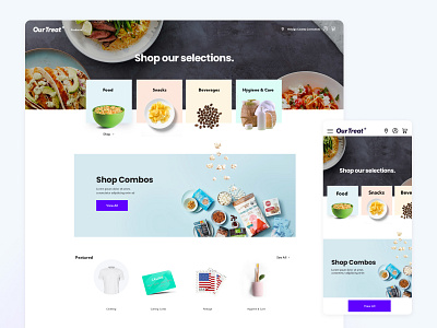 Commissary E-Commerce Solution commissary ecommerce homepage mobile shop ui user experience user interface ux webapp website