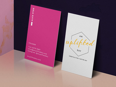 An Uplifted Day - Business Cards business card geometric illustrator logo minimalist name card photoshop