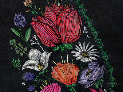 Chalkboard Flowers chalkboard colors flowers garden hand spring texture wedding wings