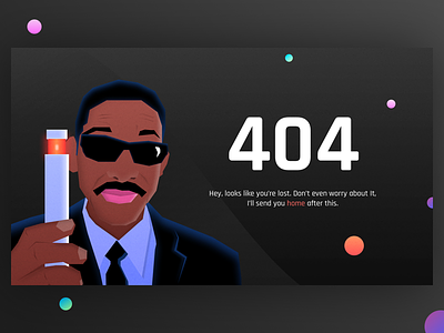 Daily UI - 008 404 Page 008 100daysofui 404 page daily ui error page men in black