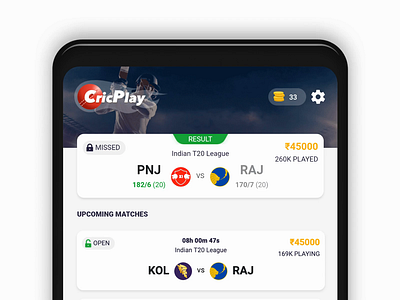 CricPlay - Introducing DARK MODE cricket cricplay dark mode design fantasy cricket sports ui ux