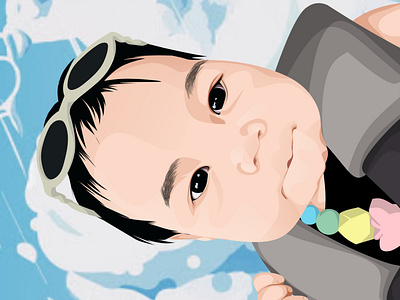 Cute baby illustration vector vector illustration vector tracing vectorart