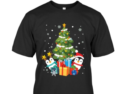 Christmas Penguin-T-Shirt website link 👇