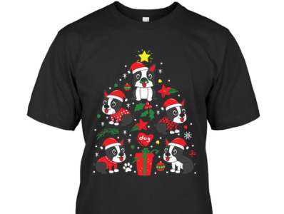 Boston Terrier Christmas-T-Shirt website link 👇