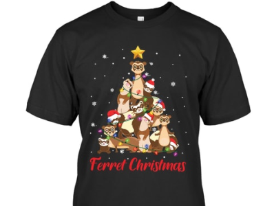 Ferret Christmas Tree-T-Shirt website link 👇