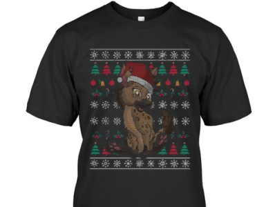 Hyena Christmas-T-Shirt website link 👇