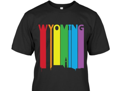 Wyoming LGBT Gay Pride-T-Shirt website link 👇