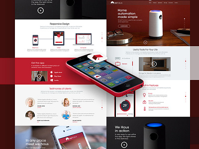 Wehause Landing page automation domotica landing red startup web