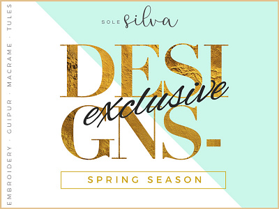 Exclusive Designs designs exclusive foil gold season spring