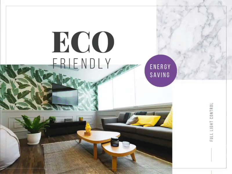 Ecofriendly animation design eco friendly gif interior