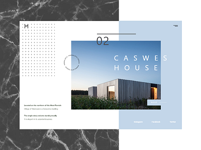 Houses Slider #2 blue colors design houses marble minimalist mondrianizm ui uidesign ux uxdesign