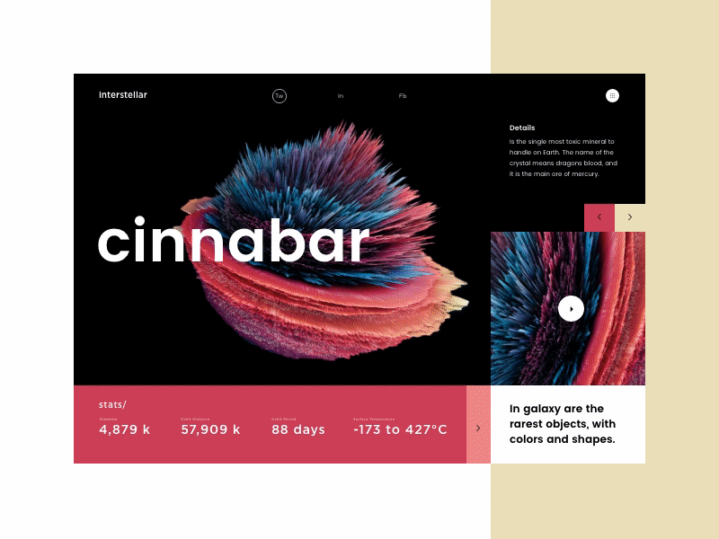 Interstellar slider animation colorfull colors design interstellar mondrianizm space ui uidesign ux uxdesign