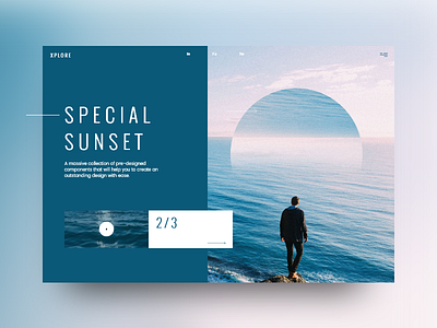 Xplore slider #2 color ui landscapes mondrianizm scenery uidesign ux uxdesign