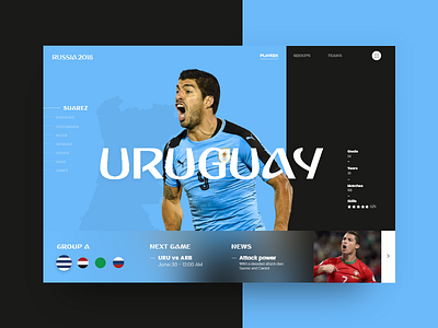 Russia World Cup - Uruguay (Group A) 2018 copa cup fifa futbol mundial russia slider soccer suarez uruguay world