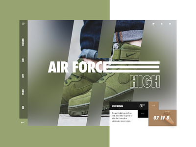 Nike Slider #1- Select Model air app brown design fashion force green model nike sneakers ui ux