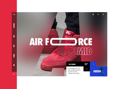 Nike Slider #3 - Select Model air app design fashion force green model nike red sneakers ui ux