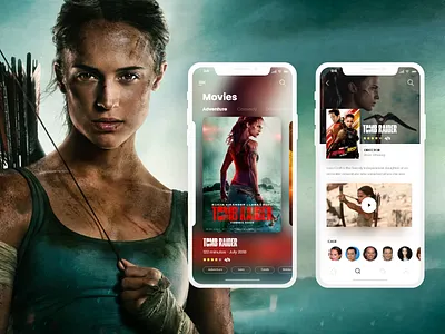 Movie App #2 app cine cinema croft design lara movie poster raider tomb ui