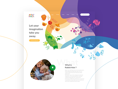 Rabbit Hole Website Redesign colorfull design kids redesign ui uidesign ux uxdesign