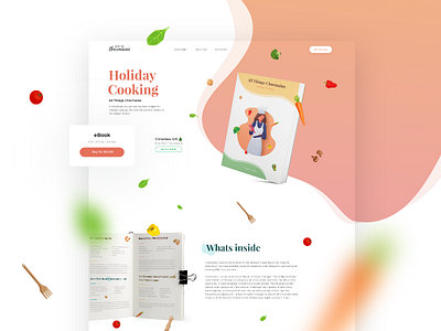 Cooking Landing page book colorfull colors cook cookbook cooking landing organic ui uidesign ux uxdesign