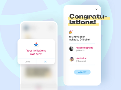 welcome to Dribbble! congrat congratulations dribbble invite invitation new users pastel ui uidesign ux uxdesign welcome