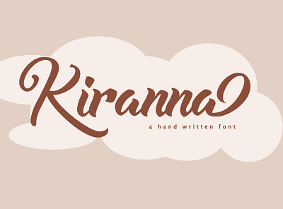 Kiranna a hand written font clean creativefabrica creativemarket font font awesome font design font logo fontbundle handwrittenfont scriptfont trendingfont