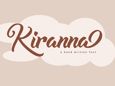 Kiranna  a hand written font