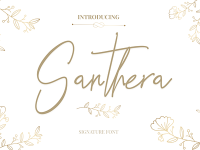 Santhera font, signature style creativemarket design font font awesome font design font logo handwrittenfont illustration logo trendingfont