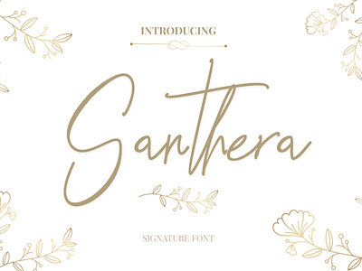 Santhera font, signature style creativemarket design font font awesome font design font logo handwrittenfont illustration logo trendingfont