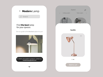 Lamps Mobile App UI Design | UX/UI