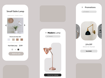 Lamps Mobile App UI Design | UX/UI