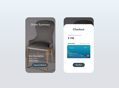 Credit Card Check Out - Furniture Store Mobile App app app design daily ui dailyui dailyuichallenge design mobile mobile app ui ui design user interface ux ux design