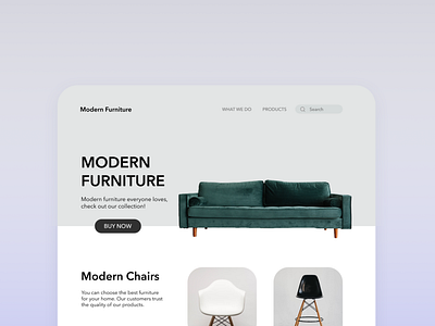 Landing Page - Furniture | UI Daily Challenge 003