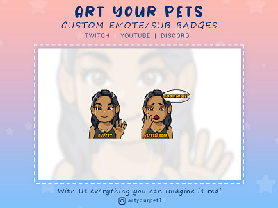 CUSTOM EMOTES 2d art emoteart emotestwitch graphicdesign